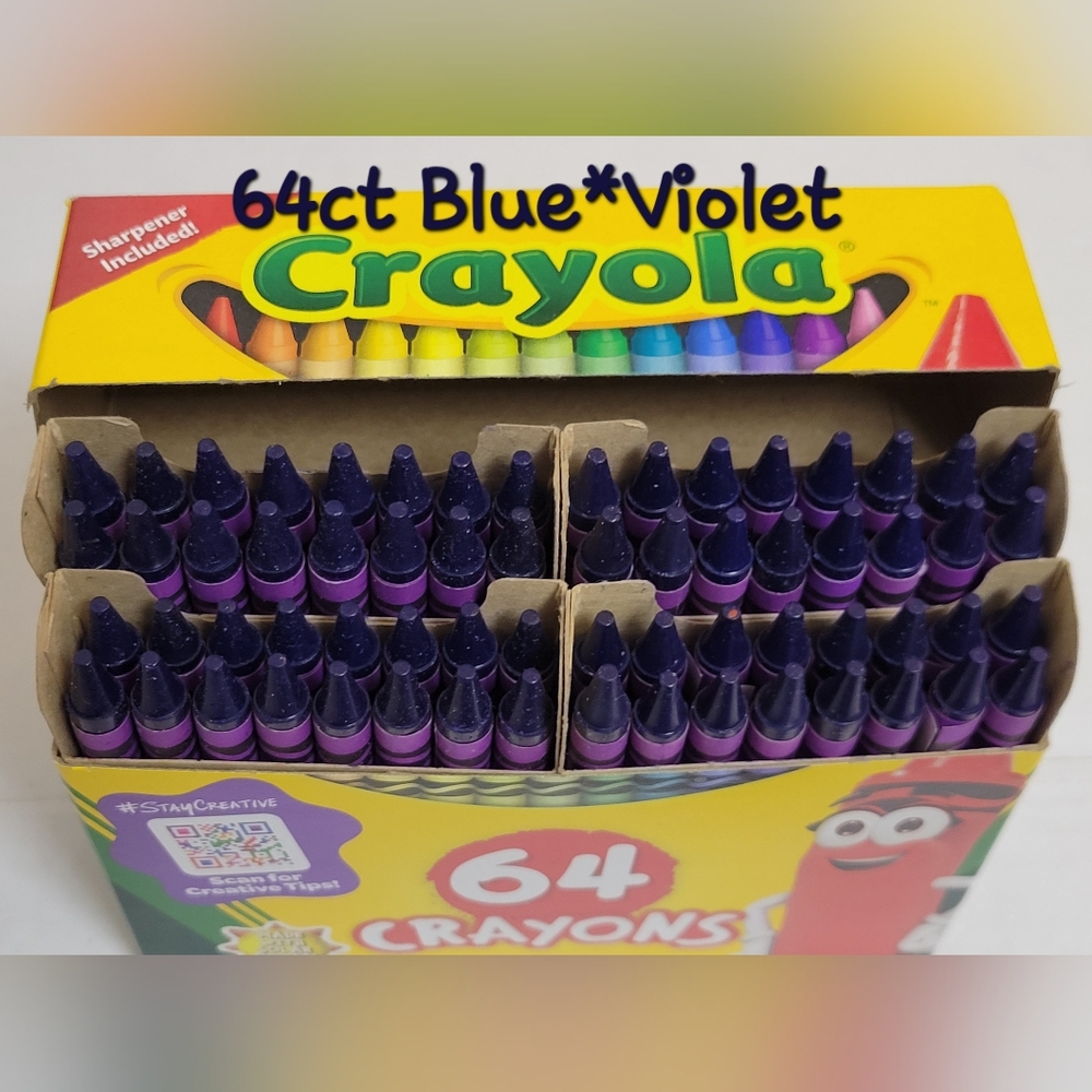 (64)Crayola Crayons (Blue Violet) Single Color Bulk Lot